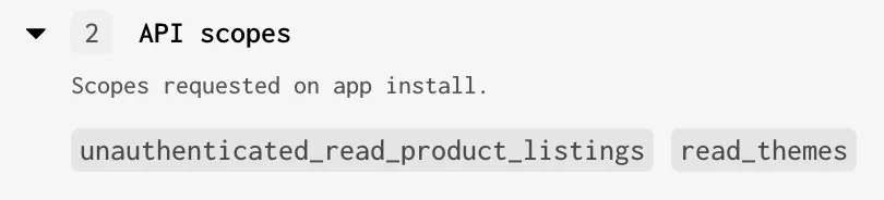 API scopes